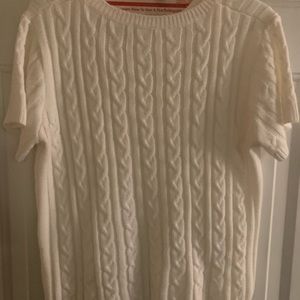Knit, white top